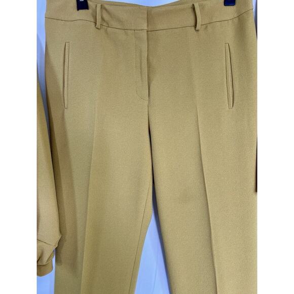 Womens Mustard Yellow 2 Pc Pant Suit Sz XL Corpcore Office Siren - Picture 6 of 14